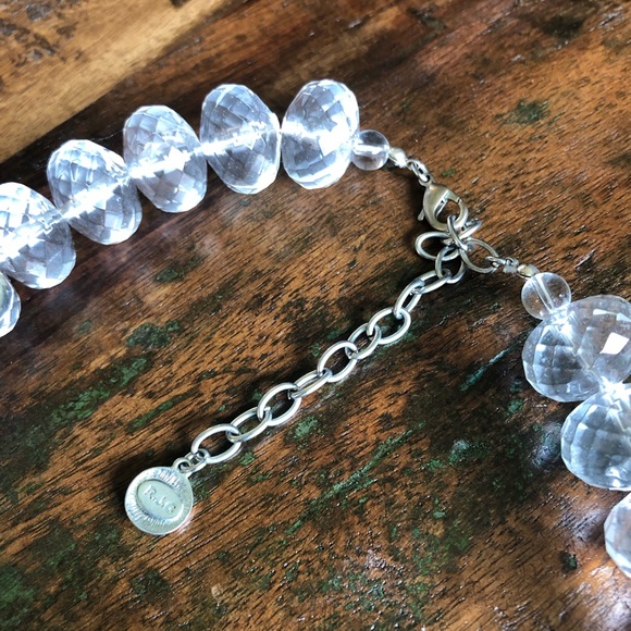 Clear Faceted Chunky Bead Necklace - Picture 2 of 4